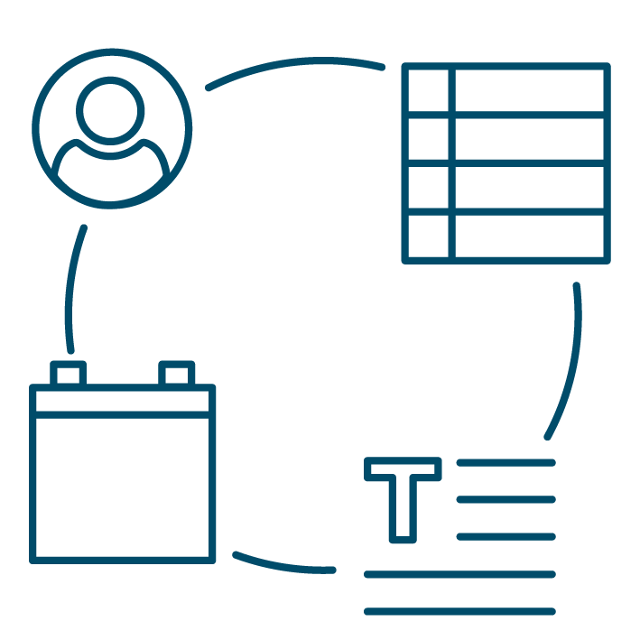 Illustration der Funktionalität von Nextcloud – Benutzerverwaltung, Tabellen, Textbearbeitung und Kalender